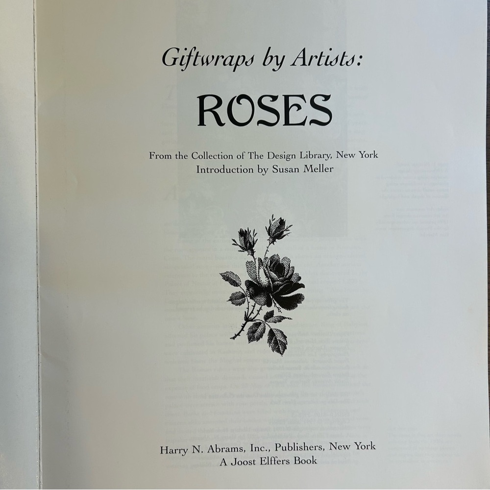 Vintage Joost Elffers Giftwraps by Artists Roses INCOMPLETE 1991 Cottage Floral - Picture 3 of 9
